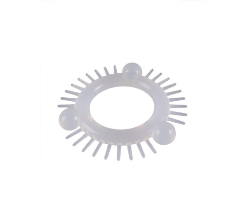 Эластичное эрекционное кольцо с 3 шариками и шипами