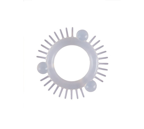 Эластичное эрекционное кольцо с 3 шариками и шипами