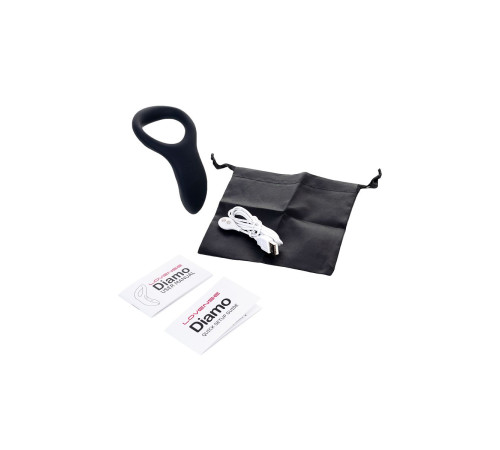 Черное эрекционное кольцо Lovense Diamo