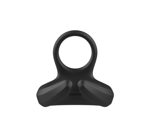 Черное эрекционное виброкольцо Cock Ring с пультом ДУ