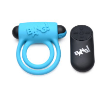 Голубое эрекционное виброкольцо 28X Remote Control Vibrating Cock Ring   Bullet