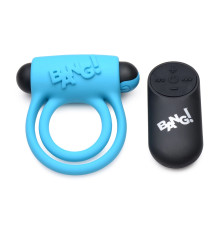Голубое эрекционное виброкольцо 28X Remote Control Vibrating Cock Ring   Bullet