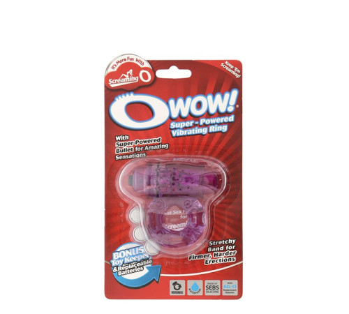 Фиолетовое эрекционное виброкольцо OWOW PURPLE Фиолетовое эрекционное виброкольцо OWOW PURPLE