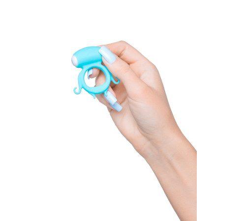 Голубое виброкольцо на пенис Sair