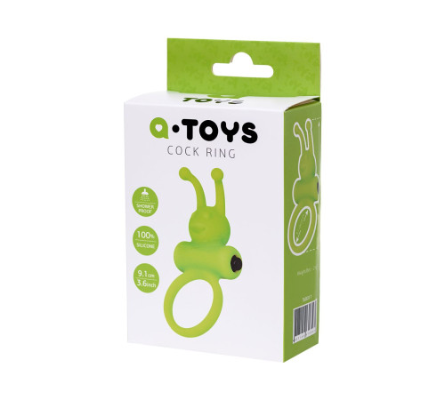 Зеленое эрекционное виброкольцо на пенис Cock Ring