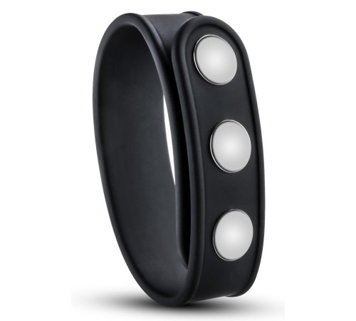 Черное эрекционное кольцо на кнопках