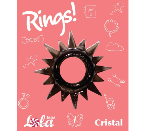 Чёрное эрекционное кольцо Rings Cristal