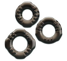 Набор из 3 эластичных дымчатых эрекционных колец