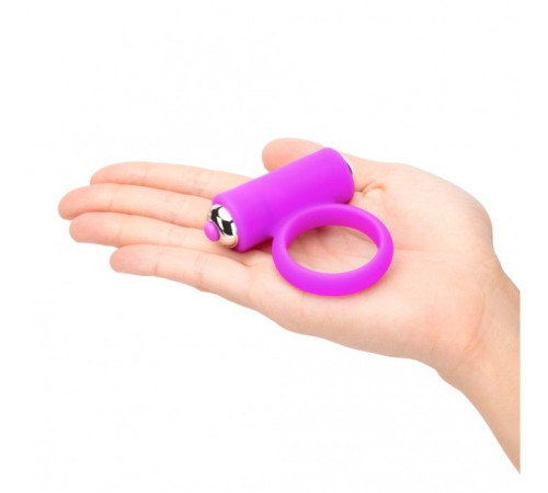 Лиловое эрекционное кольцо с вибрацией