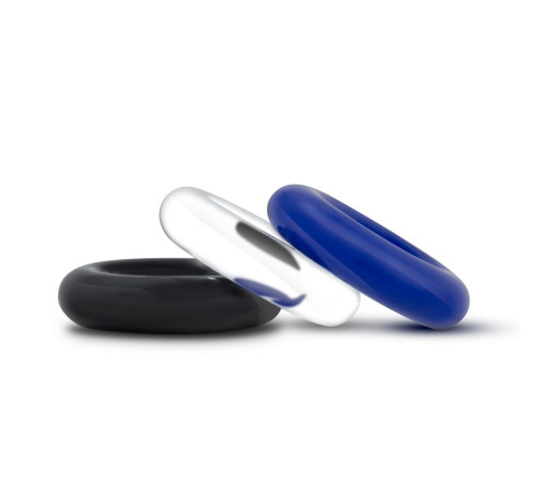 Набор из 3 разноцветных колец Stay Hard Donut Rings