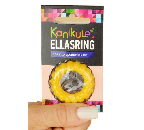 Цветное рельефное эрекционное кольцо Ellasring