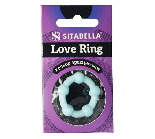 Цветное эрекционное кольцо Love Ring с бусинами