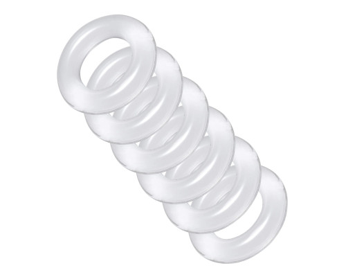 Заказать Комплект из 6 прозрачных эрекционных колец Ring Master Custom Ball Stretcher Kit