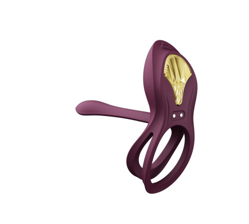 Фиолетовое эрекционное виброкольцо Bayek с пультом ДУ