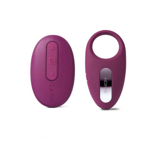 Фиолетовое эрекционное кольцо Winni с вибрацией и пультом ДУ