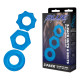 Заказать Комплект из трех голубых колец для эрекции 3-Pack Nuts Bolts Stretch Cock Ring Set