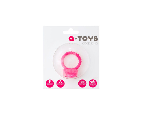 Заказать Розовое силиконовое виброкольцо A-toys