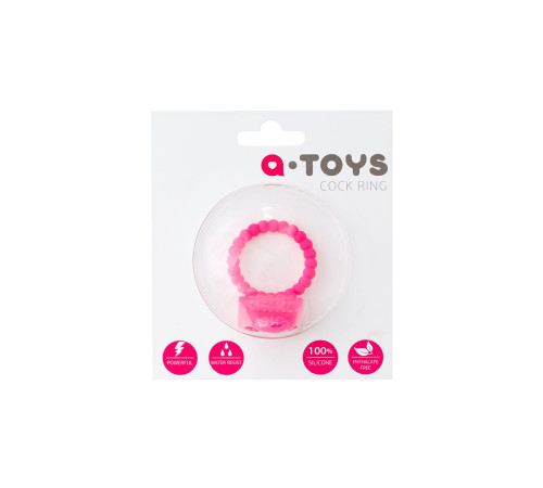 Розовое силиконовое виброкольцо A-toys