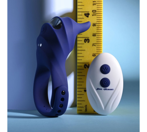 Синее эрекционное виброкольцо с клиторальной подушечкой и пультом ДУ Adjustable Fun Ring Синее эрекционное виброкольцо с клиторальной подушечкой и пультом ДУ Adjustable Fun Ring