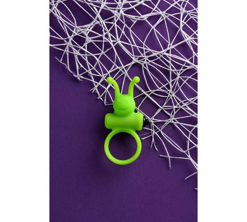 Зеленое эрекционное виброкольцо на пенис Cock Ring