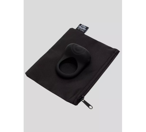 Черное эрекционное виброкольцо Sensation Rechargeable Vibrating Love Ring