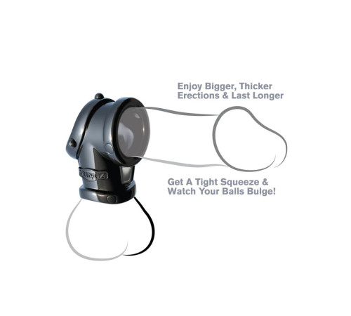 Черная насадка для пениса Cock Pipe with Ball-Stretcher
