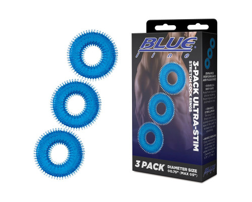 Заказать Комплект из трех голубых колец для эрекции 3-Pack Ultra-Stim Stretch Cock Rings Заказать Комплект из трех голубых колец для эрекции 3-Pack Ultra-Stim Stretch Cock Rings