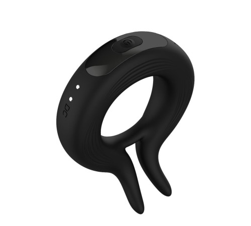 Черное эрекционное кольцо Marry Me Rechargeable Vibrating Cockring