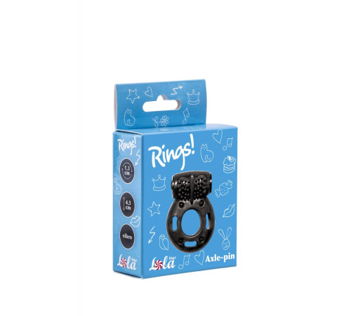 Черное эрекционное кольцо с вибрацией Rings Axle-pin