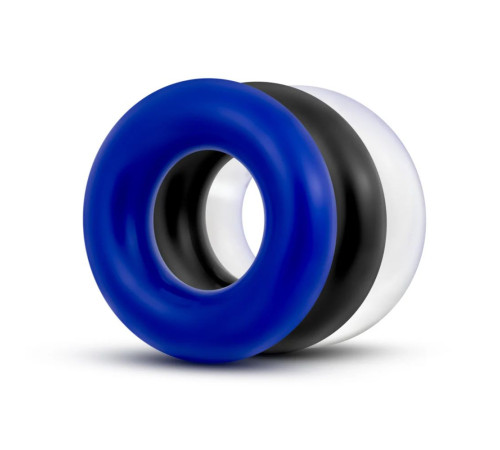 Набор из 3 разноцветных колец Stay Hard Donut Rings