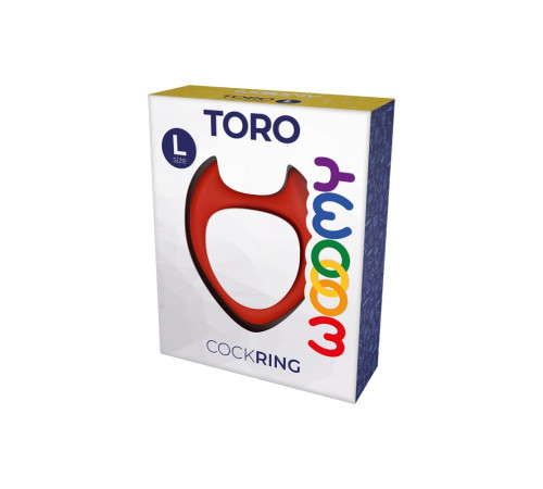 Красное эрекционное кольцо Toro L