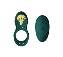Зеленое эрекционное виброкольцо Bayek с пультом ДУ