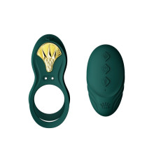 Зеленое эрекционное виброкольцо Bayek с пультом ДУ