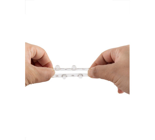 Прозрачное эрекционное кольцо с шариками и шипами