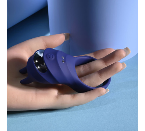 Синее эрекционное виброкольцо с клиторальной подушечкой и пультом ДУ Adjustable Fun Ring Синее эрекционное виброкольцо с клиторальной подушечкой и пультом ДУ Adjustable Fun Ring
