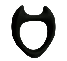 Черное эрекционное кольцо с рожками Wooomy Toro M