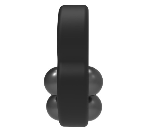 Черное эрекционное кольцо с утяжелителями