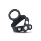 Черное эрекционное кольцо с подхватом мошонки на кнопках VS6