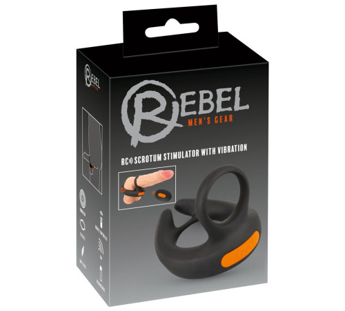 Черный вибростимулятор мошонки RC Scrotum Stimulator with Vibration