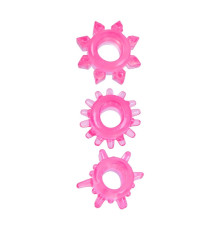 Комплект из трех розовых эрекционных колец