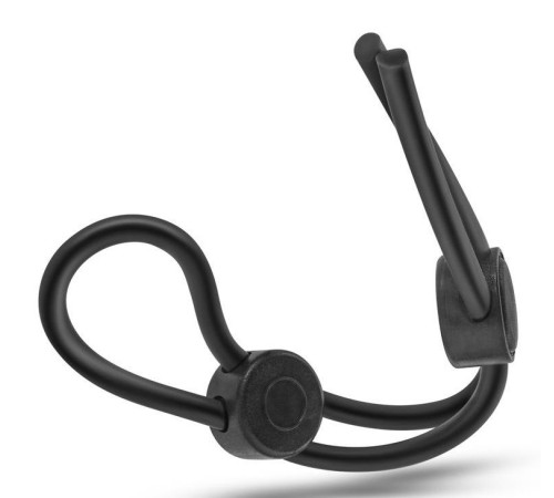 Черное двойное эрекционное лассо Silicone Double Loop Cock Ring