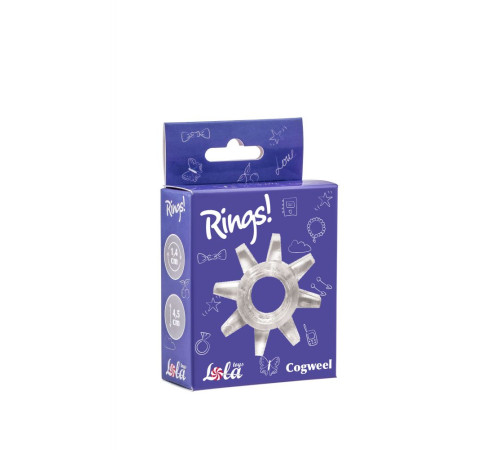 Прозрачное эрекционное кольцо Rings Cogweel