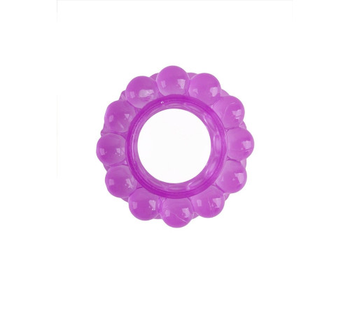Лиловое эрекционное кольцо с 2 рядами стимулирующих шариков