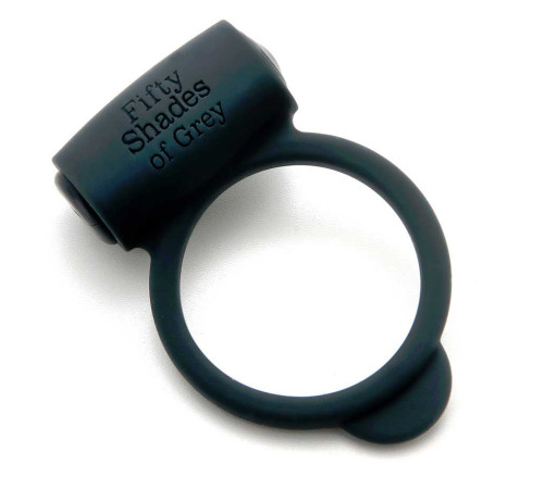 Темно-серое эрекционное кольцо Vibrating Love Ring с вибрацией