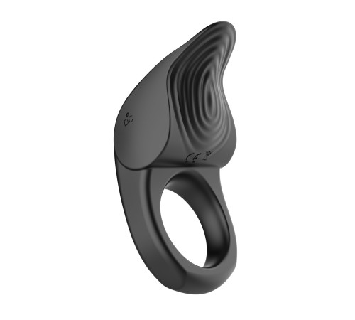 Черное эрекционное виброкольцо Vibro Lust Ring