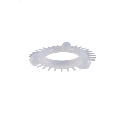 Эластичное эрекционное кольцо с 3 шариками и шипами