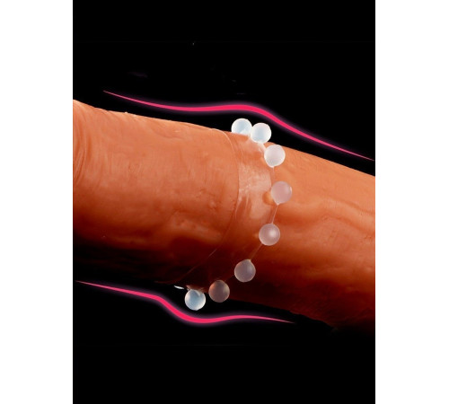 Эрекционное кольцо со стимулирующими шариками сверху и снизу