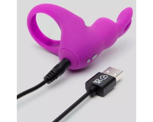 Заказать Фиолетовое эрекционное виброкольцо Happy Rabbit Cock Ring Kit