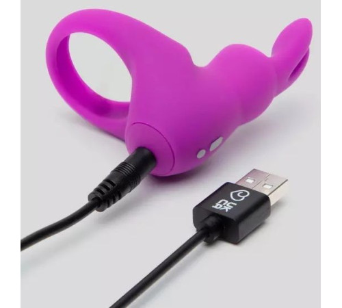 Фиолетовое эрекционное виброкольцо Happy Rabbit Cock Ring Kit