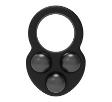 Черное эрекционное кольцо с утяжелителями